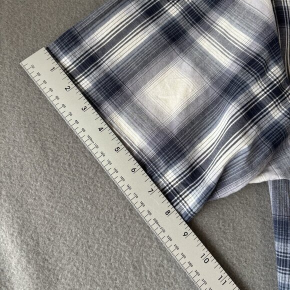 Columbia Mens 4X Blue Plaid Short Sleeve Button Up Outdoor Hiking Shirt Travel - Picture 8 of 14